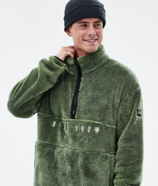 Fleece Sweater For Men Moss Green