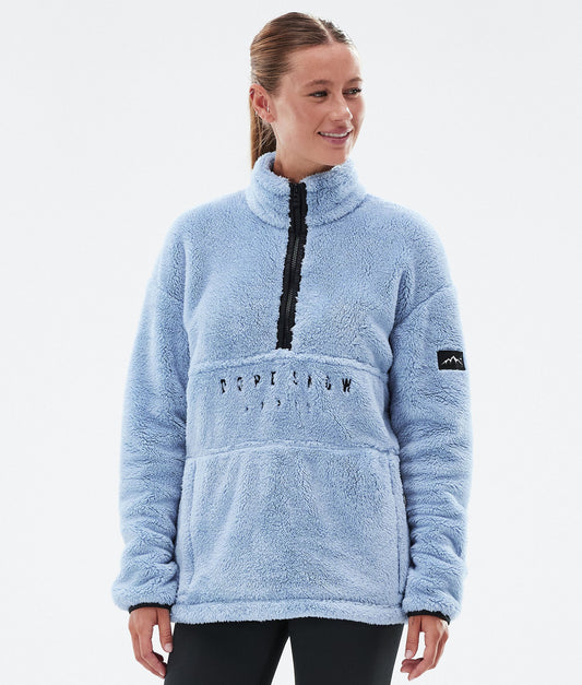 Fleece Sweater For Women Light Blue