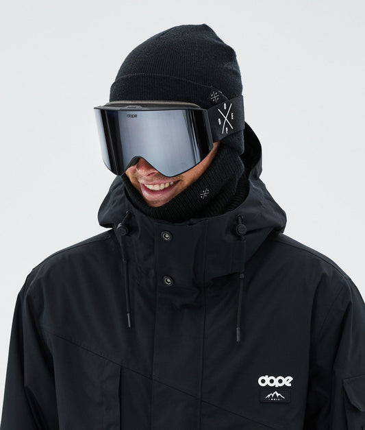 Ski Goggles Black/Silver Mirror