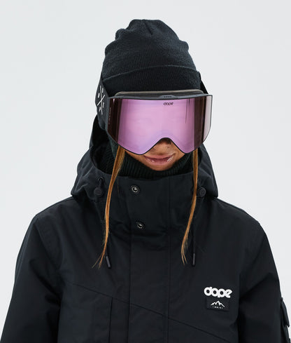 Ski Goggles Black/Pink Mirror