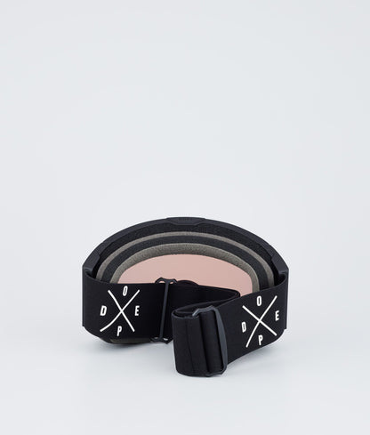 Ski Goggles Black/Pink Mirror