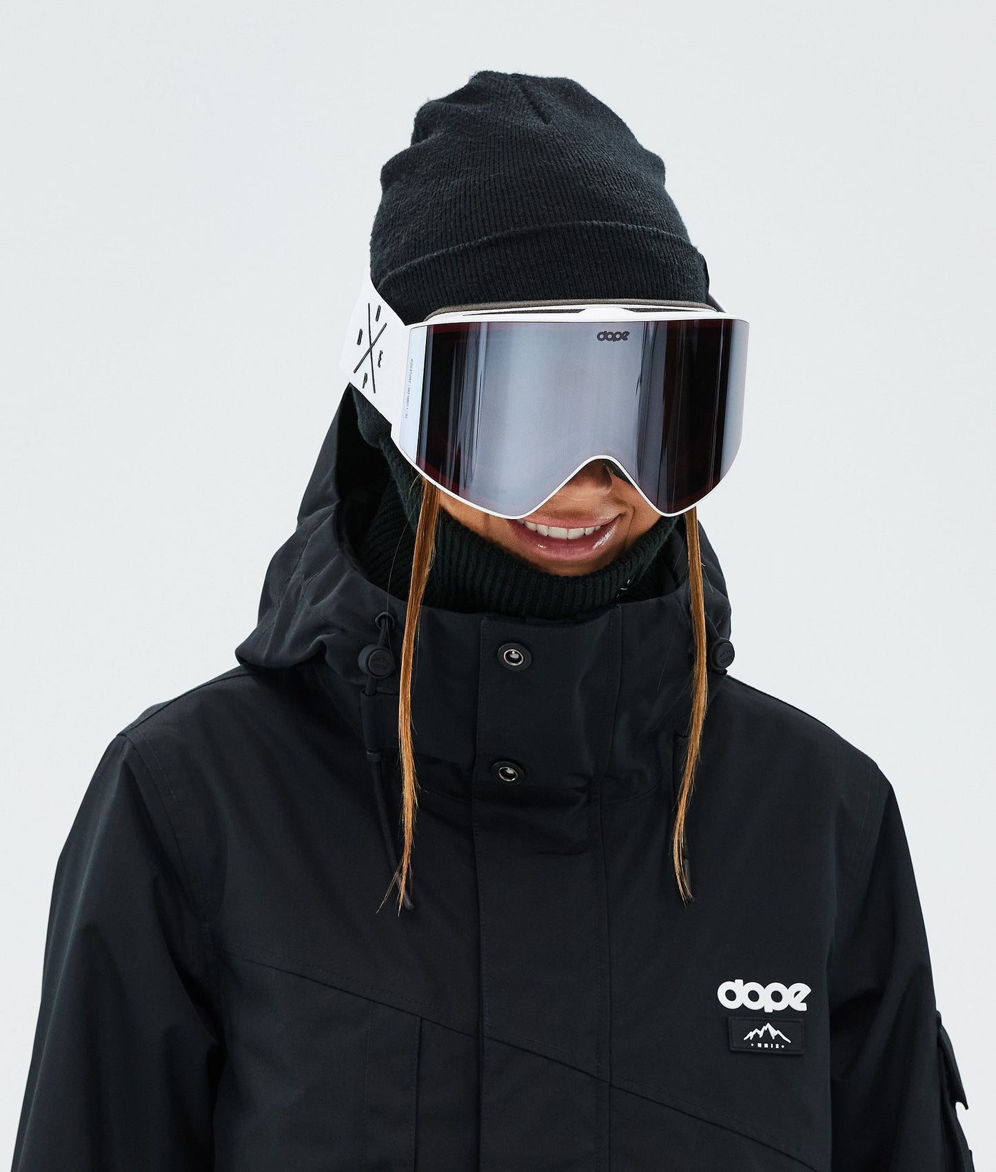 Ski Goggles White/Silver Mirror