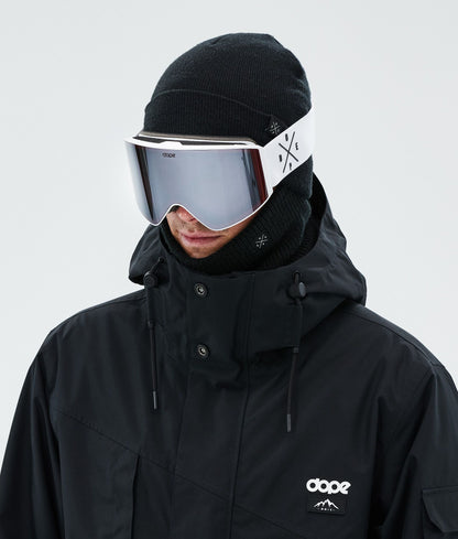 Ski Goggles White/Silver Mirror