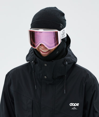 Ski Goggles White/Pink Mirror