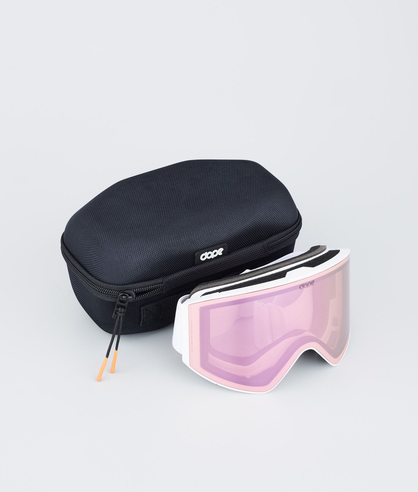 Ski Goggles White/Pink Mirror