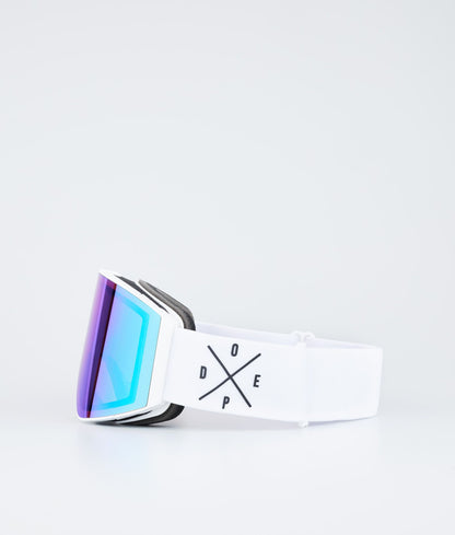 Ski Goggles White/Green Mirror