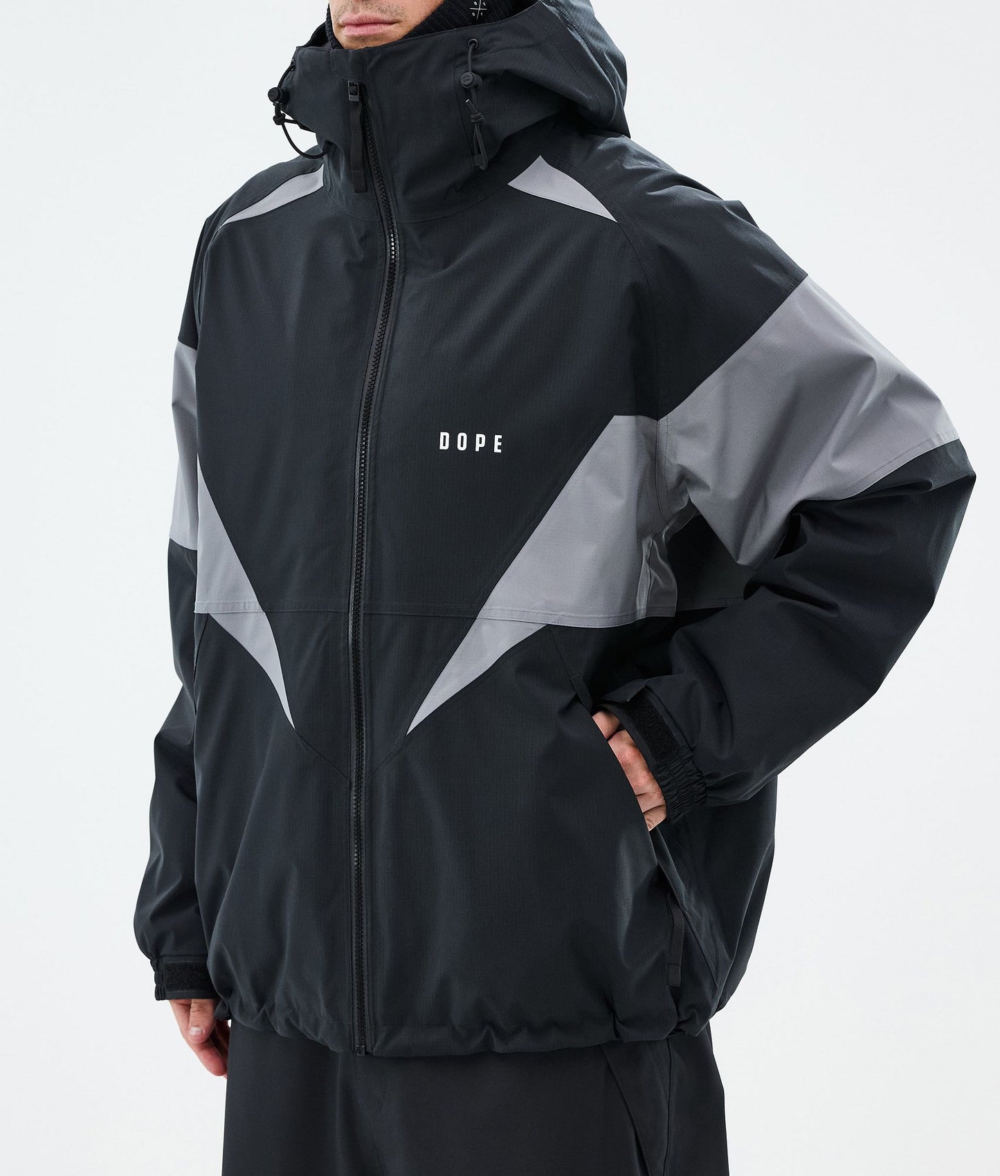 Snowboard Jacket For Men Spike Black/Light Pearl