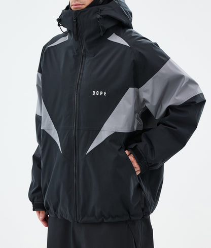 Snowboard Jacket For Men Spike Black/Light Pearl