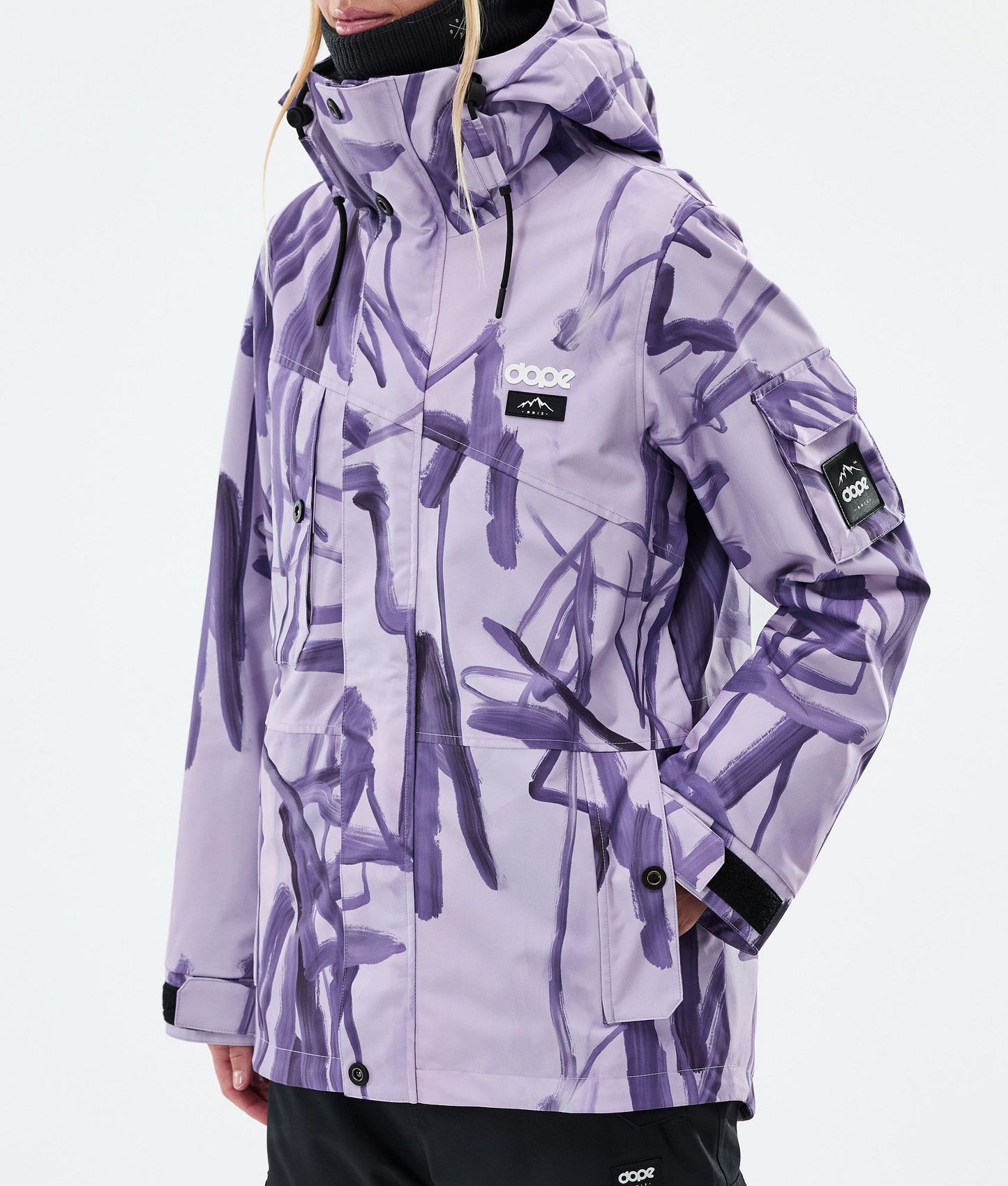 Snowboard Jacket For Women Scribble Purple