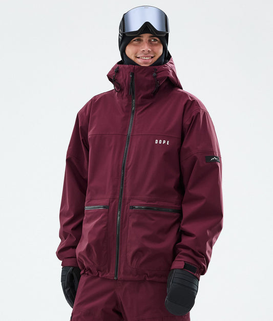 Snowboard Jacket For Men Burgundy