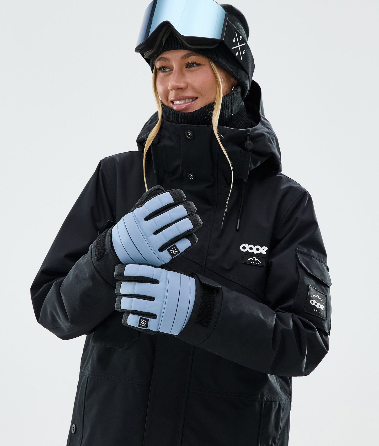 Ski Gloves Light Blue