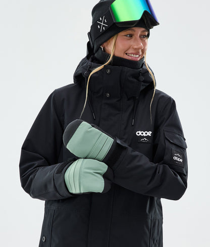 Snow Mittens Faded Green