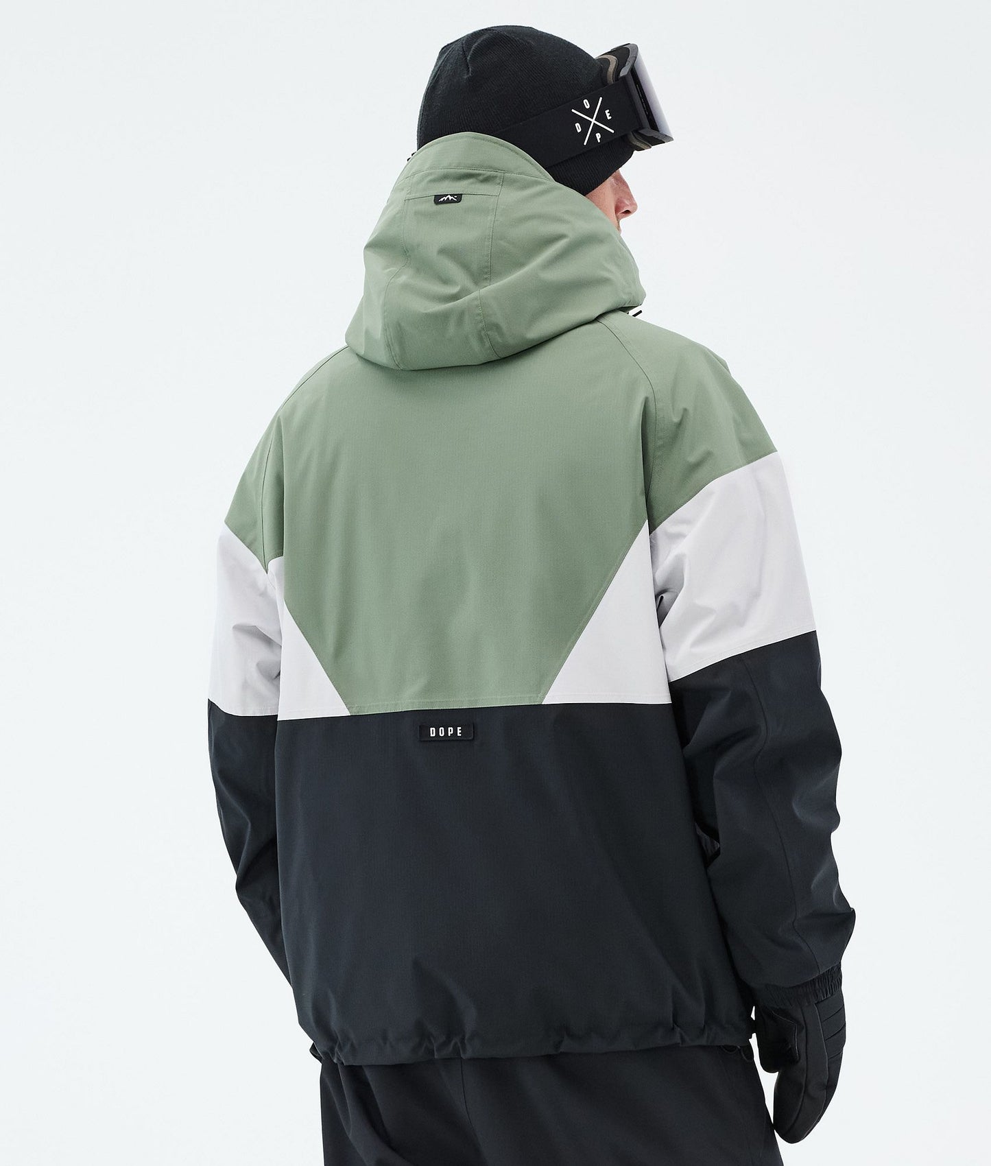 Snowboard Jacket For Men Sport Moss Green/Light Grey/Black