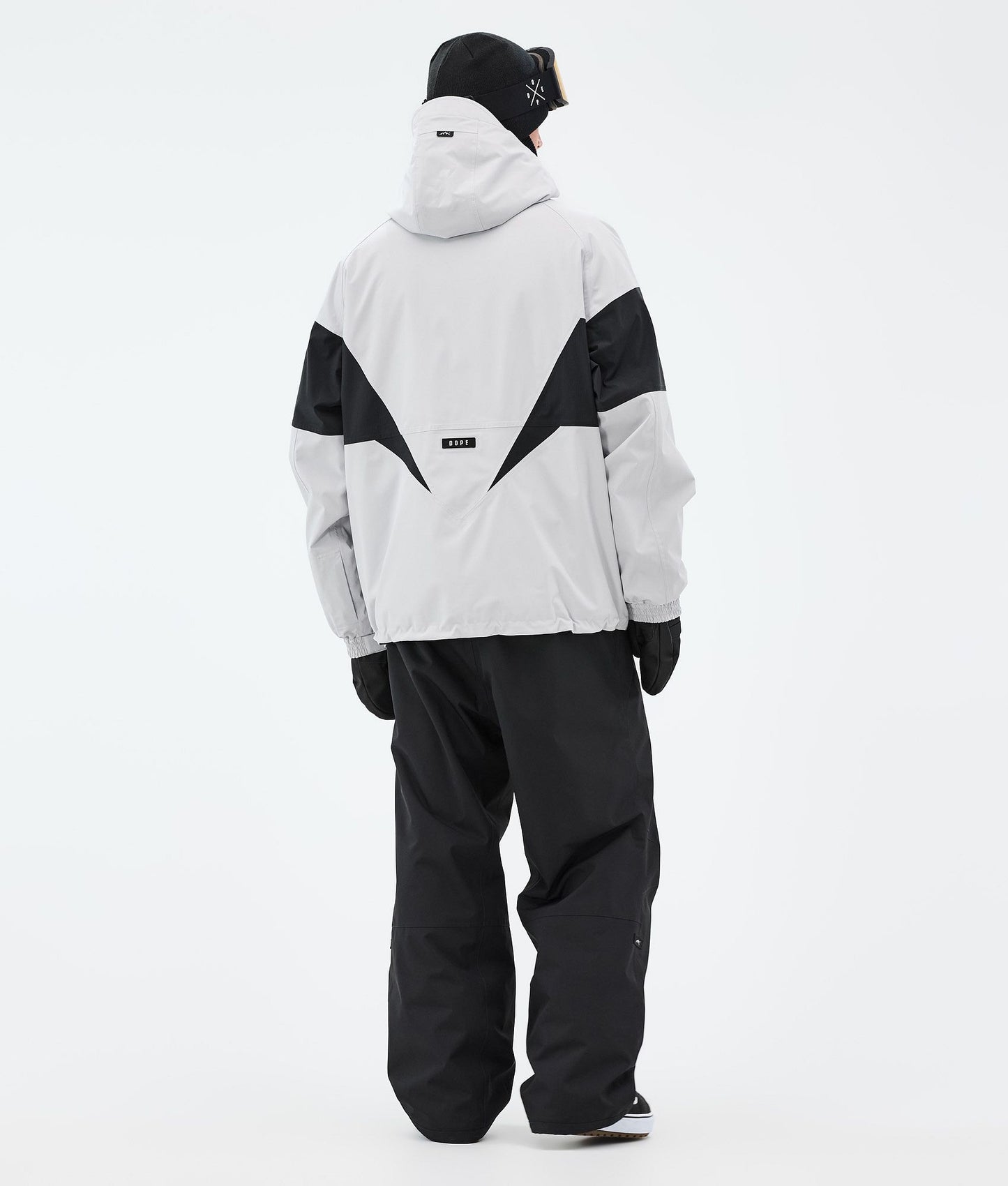 Snowboard Jacket For Men Spike Light Grey/Black