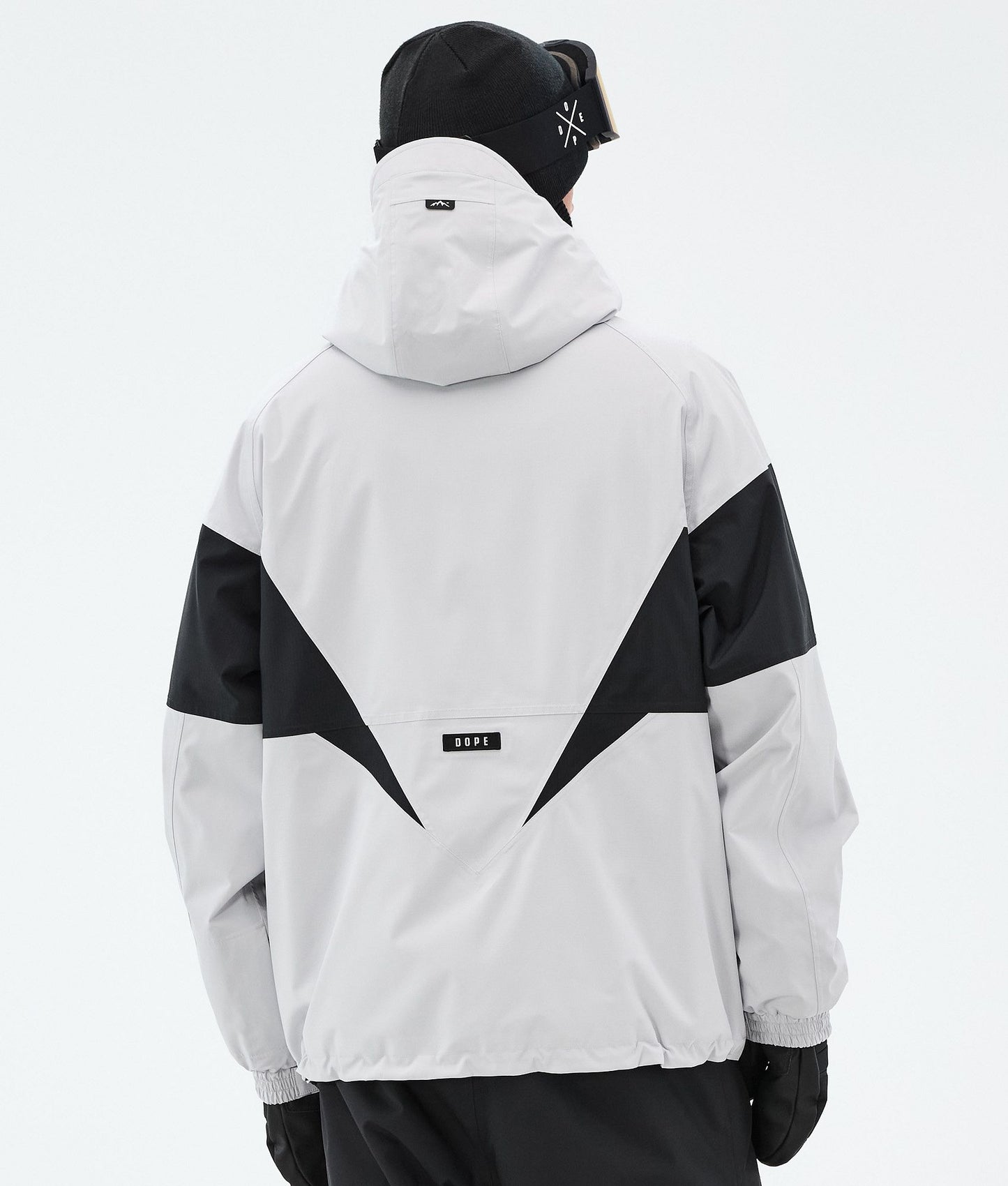 Snowboard Jacket For Men Spike Light Grey/Black