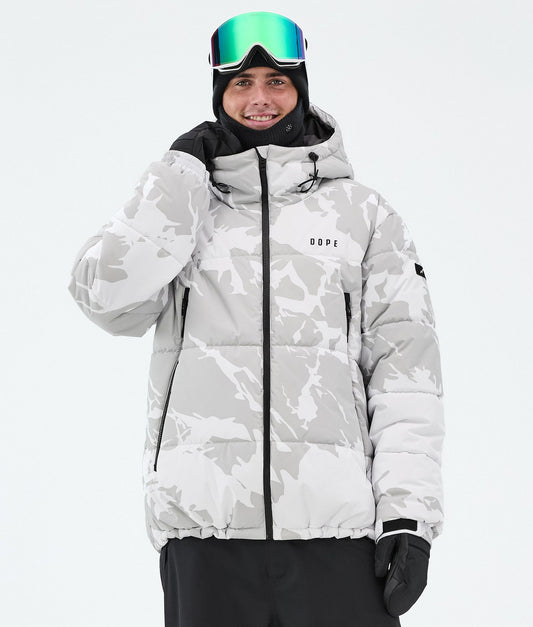 Snowboard Jacket For Men Grey Camo