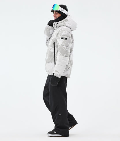 Snowboard Jacket For Men Grey Camo