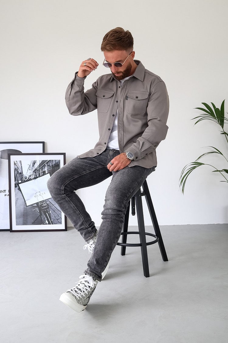 Men's Button Down Shirt Jacket (Buy 2 Free Shipping)