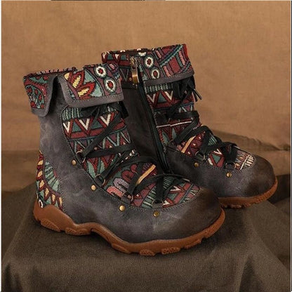 Female Bohemia Leather Boots