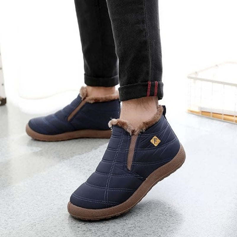 (Limited Time Discount 50% off)Men's Winter Warm Wide Head Arch Support Orthopedic Boots Lightweight Waterproof Non-slip Slip-On Boots